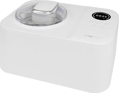 Produktbild von Clatronic Profi-Eismaschine mit Kompressor inkl. Timer, Ice Cream Maker für Eis, Sorbet und Frozen Yoghurt bis zu 1,2 Liter, Speiseeismaschine 150 Watt inkl. Automatikkühlung ICM-3784