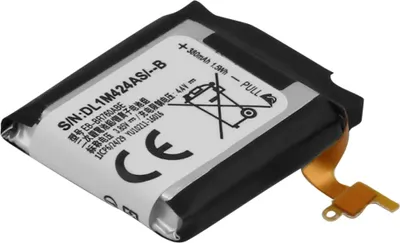 Image de Avizar, batterie de rechange Li-Polymer 380mAh pour montre Samsung Gear S3 Frontier, Noir / Argent
