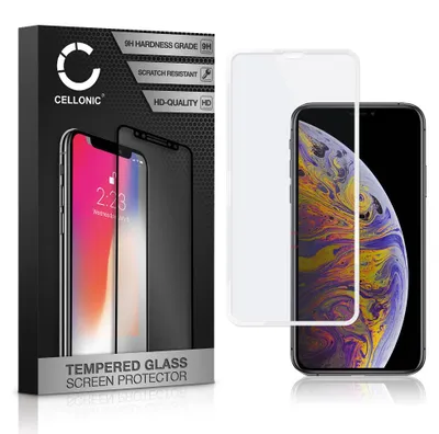 Image de Protection d'écran en verre compatible avec iPhone XS Max (3D Full Cover résistance 9H 0,33mm Full Glue) smartphone téléphone portable GSM