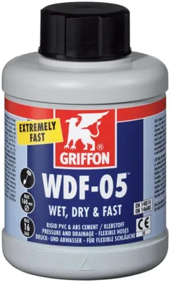 Produktbild von Griffon PVC Kleber WDF-05 für PVC-U Rohre & Fittings, 250ML, schnellhärtend, hochfest
