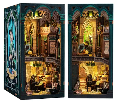 Immagine prodotto di puzzle 3D, dorso di libro fai da te, salotto scuro, simpatica ape, 156 pezzi