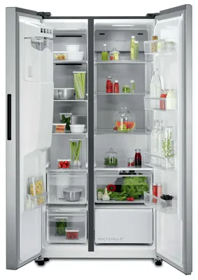 Produktbild von AEG 9000 MultiChill 0° / Side by Side Kühlschrank / 1775 mm / 572 L / NoFrost ORX9V351DU Edelstahl-Look, Seiten grau