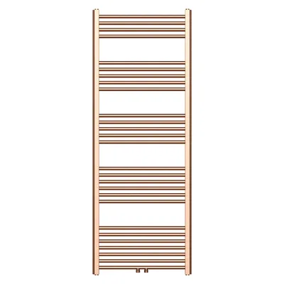 Produktbild von Handtuchheizkörper mit Mittelanschluss in gebürstetem Kupfer – 1600x600mm, 557 Watt