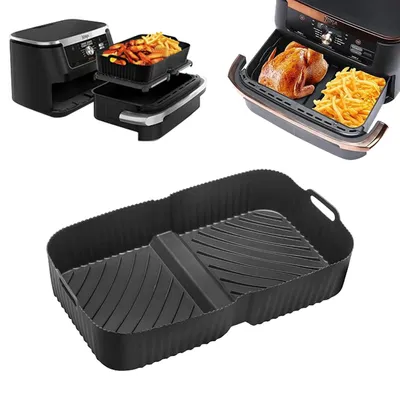 Silikon-Einlage für Heißluftfritteuse, 10,4 L, schwarz
