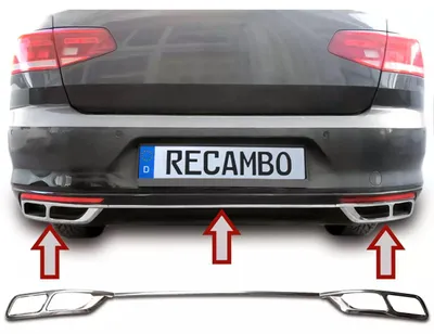Obrázek produktu pro VÝSTUPNÍ BLENDEN Z NEREZOVÉ OCELI pro VW Passat B8 Facelift Limo + Kombi | od 2019>