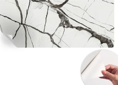 Produktbild von Selbstklebende Wandtapete - Dekorative Tapete für Wohnzimmer - Klebefolie für Wandbilder - Tapetenfolie für Wanddekoration - 208x146 cm - Marmorrisse