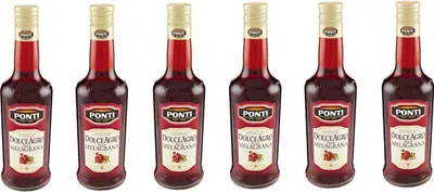 Produktbild von 6x Ponti Aceto Dolce Agro Melagrana Granatapfelessig 500 ml Essig bittersüß