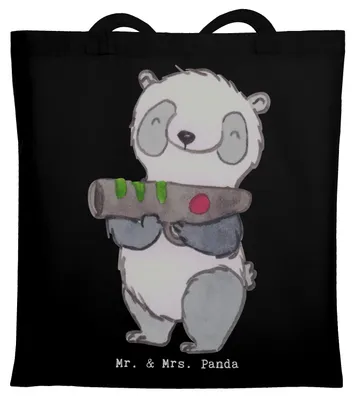 Produktbild von Mr. & Mrs. Panda Uni Tasche Panda LaserTag - Schwarz - Geschenk, Lasergame Zentrum, Laptoptasche, Einkaufstasche, Jutebeutel, Tote Bag, totebag