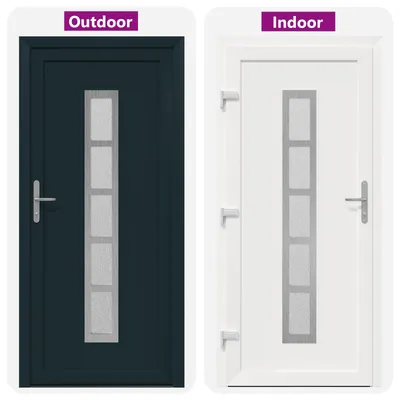 Produktbild von vidaXL Vordertür Anthrazit 88 x 200 cm PVC