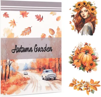 Imagen del producto de Scrapbooking-Sticker, 196 vorgestanzte Herbstmotive, Landhausstil, für Journaling