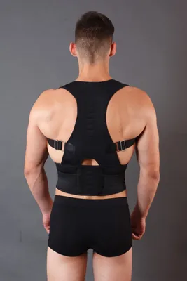 Produktbild von LM Haltungskorrektur für Frauen und Männer: Komfortabler oberer Geradehalter, Verstellbare Rückenstütze für Rücken, Hals und Schulter, Größe: L/XL