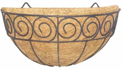 Image de Lampe murale Scroll 35 cm avec garniture en coco