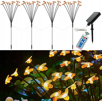 Zdjęcie produktu dla Solarne lampki ogrodowe LED 4szt IP65 świetliki