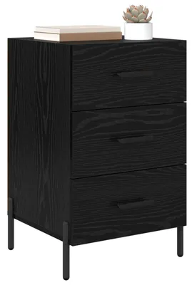 Zdjęcie produktu dla vidaXL Stolik nocny o wyglądzie czarnego dębu 40 x 40 x 66 cm materiał drewnopochodny