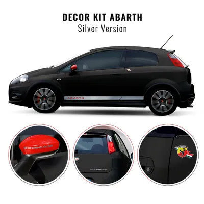 Produktbild von Decor Kit Linear für Punto Abarth Silber