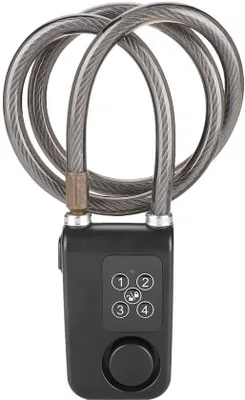 Image de Antivol pour vélo - Alarme - Étanche - Capteur de mouvement par vibration - Noir - Compatible avec les systèmes de sécurité pour vélos et motos