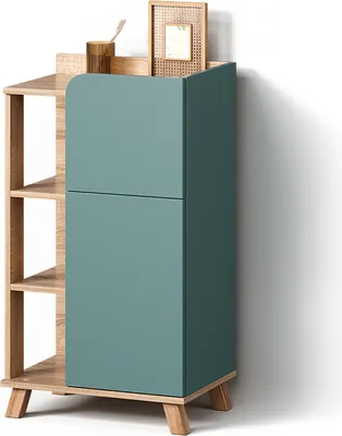 Image de Meuble bas  Livinity Marano Bleu-gris 50x90cm avec porte et tiroir, Model 52956