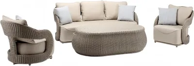Produktbild von Outdoor Rattanmöbel Gartenmöbel Sitzgarnitur Terrassenmöbel Balkonmöbel 4tlg.