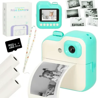 Obrázok produktu pre Fotoaparát pre deti - automatická tlač 1GB 24mpx zelený