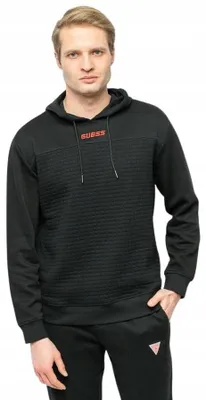 Zdjęcie produktu dla Bluza dresowa męska z kapturem Guess Z4RQ06 KC2H0 JBLK czarna - M