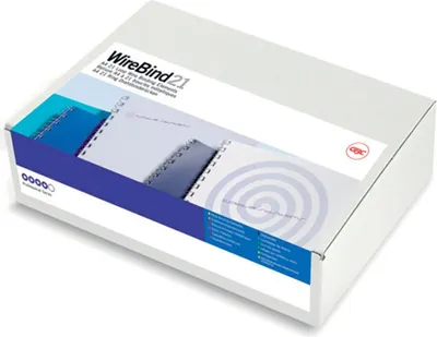 Productafbeelding van GBC Draadrugbindsysteem, WireBind, A4, 21 ringen, 12 mm, zwart