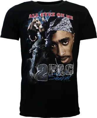 Produktbild von 2PAC Tupac Shakur All Eyez On Me T-Shirt Schwarz – Offizielles Merchandise | Popmerch.com -  XL