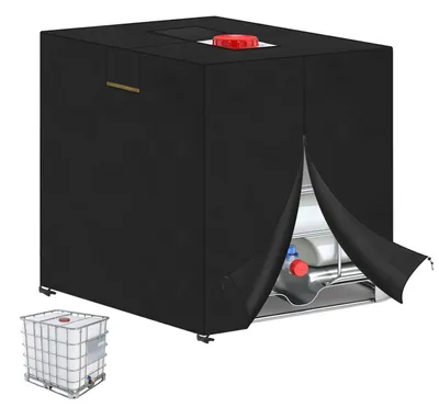 Zdjęcie produktu dla Pokrywa do zbiornika IBC o pojemności 600 litrów, odporna na promieniowanie UV, wymiary 120x80x100 cm, wykonana z wodoodpornego poliestru Oxford
