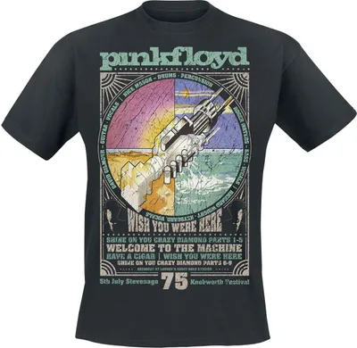 Produktbild von Pink Floyd T-Shirt Herren WYWH Tracklist schwarz XL