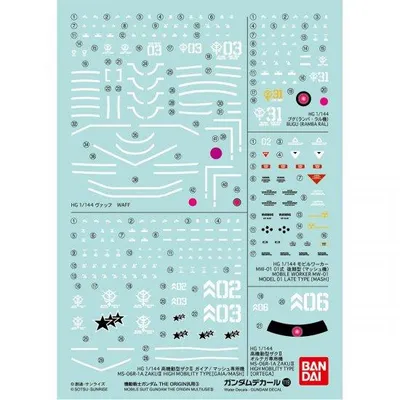 Immagine prodotto di Bandai – Kit di montaggio – Gundam – Decalcomanie RG 1/144 "The Origin" – Kit di montaggio