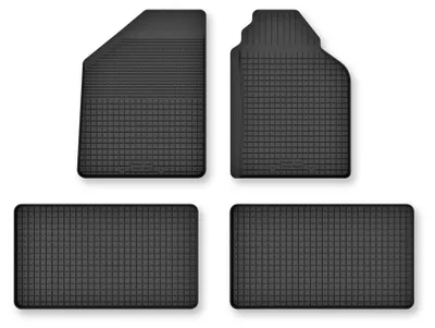 Image de Tapis de sol en caoutchouc pour Nissan NV200 2009- – 4 pièces, noirs, semi-universel, adapté
