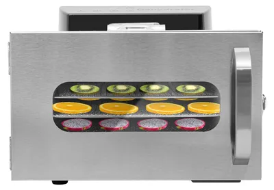 Produktbild von Elektrischer Lebensmitteltrockner - Dörrgerät 6 Etagen - 400 W - 220 V - Edelstahl 201 - Leise 50–60 dB - 4,75 kg