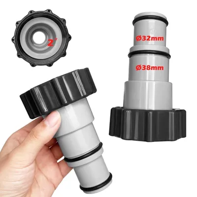 Produktbild von Poolschlauch Adapter für Ø 32 & 38 mm Pool-Schläuche, 2 Stück, Schwarz