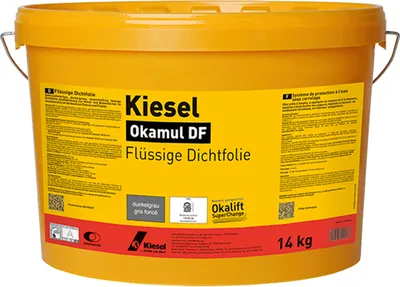 Produktbild von Kiesel Okamul DF Dichtfolie dunkelgrau 14kg flüssig