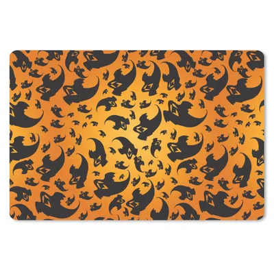 Produktbild von MuchoWow® Schreibtischunterlage Halloween - Orange - Muster 60x40 cm - XXL Mauspad - Großes Mauspad