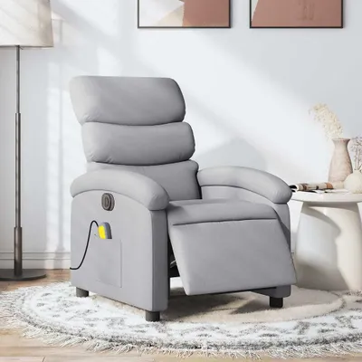 Produktbild von Massagesessel Elektrisch Hellgrau Stoff , Klassische Sessel 2024 Neu