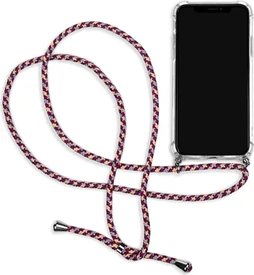 Produktbild von Case zum Umhängen für Apple iPhone 11 6.1 Zoll längenverstellbar Dünn Cover Schutzhülle Outdoor Handyhülle aus TPU Stoßfest Extra Schutz Robust Lila