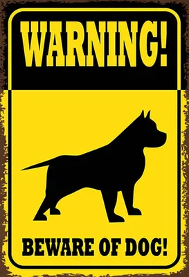 Produktbild von vianmo Holzschild 18x12 cm Warning  of dog