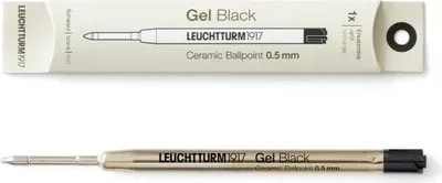 Produktbild von LEUCHTTURM1917 Gelstiftmine 0,5 mm Drehgriffel SCHWARZ