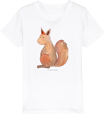 Produktbild von Mr. & Mrs. Panda Kindershirt Einhorn Glauben 9-11 Jahre (134/146) - Weiß - Geschenk, Einhörnchen, T-Shirt Jungen, Bio Kinder, Einhörner, Shirt, Kleinkinder, Eichhorn