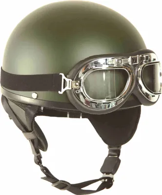 Produktbild von Mil-Tec Helm, Halbschale mit Brille, oliv