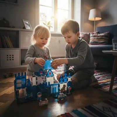 Zdjęcie produktu dla Klocki magnetyczne policja 42 el. - Magnetic Tiles 3+