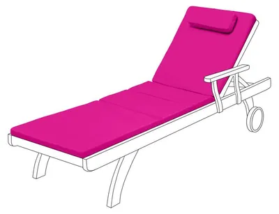 Produktbild von Gartenliegenauflage – Wasserabweisendes Sonnenliegenkissen mit Komfortfüllung – Weiche Auflage für Gartenliege