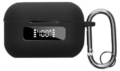 Produktbild von kwmobile Schutzhülle für TOZO NC9 Hülle - TPU Silikon Case für Kopfhörer Ladecase - stoßfestes Cover mit Karabiner - Schwarz