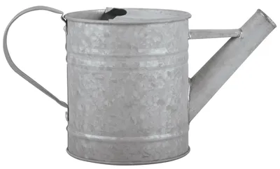 Gießkanne aus Zink, 0,75 l, 22,8 x 10,6 x 12,4 cm, grau