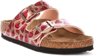 Produktbild von Birkenstock Arizona Kids Bs In Hearts für Kinder | Normale Passform – 3,5 UK – 36 EU – 5/5,5 US / Kupfer