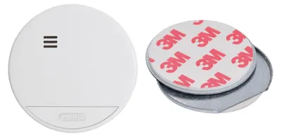 Produktbild von ABUS Rauchmelder RWM150, mit fest verbauter 10-Jahres-Batterie, Weiß - 1 Stk. + Magnetpad