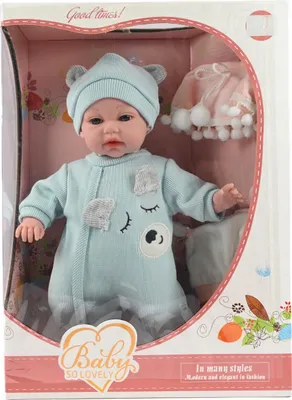 Produktbild von Realistische Babypuppe wie echt - Neugeborenes Spielpuppe mit beweglichen Gliedmaßen - Für Kinder ab 3