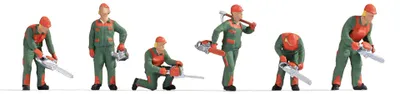 Image de NOCH N Figurines Travailleurs forestiers, figurines mobiles à l'échelle N, pour le modélisme ferroviaire et les dioramas Construction