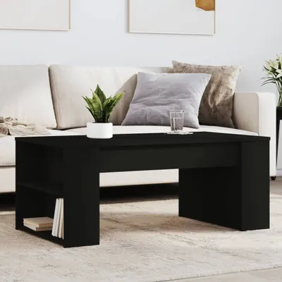 Produktbild von Couchtisch Wohnzimmer - Kaffeetisch - Schwarz 102x55x42 cm Holzwerkstoff - Sofatisch CC29700