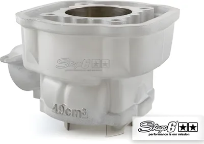 Zdjęcie produktu dla Zestaw cylindra Stage6 Big Racing, 88 ccm, średnica tłoka 45 mm, wykonany z aluminium, przeznaczony do silnika AM6, kompatybilny z Rieju MRT 50